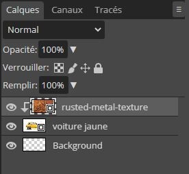 Incruster une texture Photoshop sur un calque